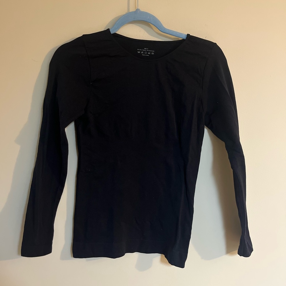 Black Thermal Long Sleeve Tee